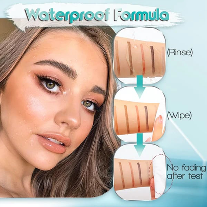 Waterproof 3D tattoo pencil with 4 fork tips for microblading