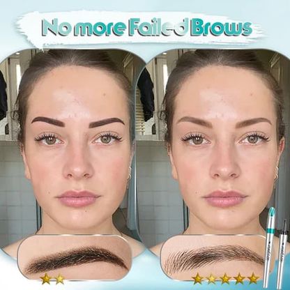 Waterproof 3D tattoo pencil with 4 fork tips for microblading