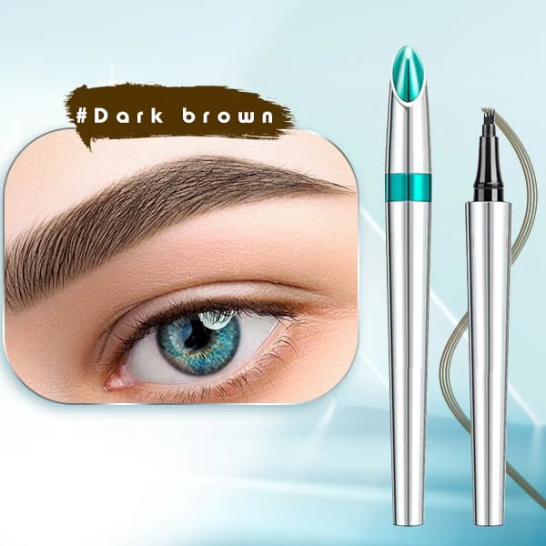 Waterproof 3D tattoo pencil with 4 fork tips for microblading