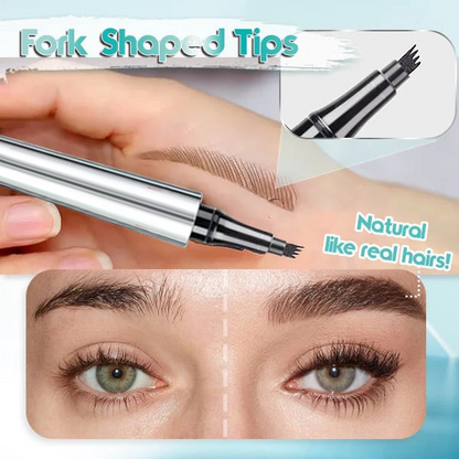 Waterproof 3D tattoo pencil with 4 fork tips for microblading